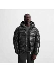 Men Outdoor Winter Coats - Black - View 2
