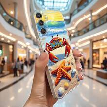 Nueva elegante funda de teléfono de moda de alta gama para playa, estrella de mar, cangrejo, adecuada para las 4 estaciones, carcasa transparente de TPU anti-caída para Samsung Galaxy S10/S10 Plus/S20 Ultra/S21/S22 Ultra/S23 Plus/S24 FE/S25/S8/S9 Plus/A01/A03/A04/A06/A10/A12/A13/A14/A16/A20/A21/A22/A23/A25/A30/A31/A32/A34/A42/A50/A51/A52/A53/A54/A70/A71/A72/A96, personalidad, moderna, simple, buen regalo - Multicolor - Ver 6