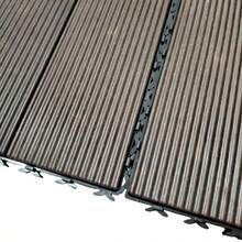 Modular Plastic Deck Flooring, Wood Type, Quick-Fit Installation, For Bathroom, Outdoor Area, Garden, Pool, Balcony, Veranda - Dark Brown - View 7