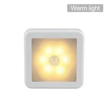 1pc Square Motion Sensor Night Light, LED Auto Sensor Wall Lamp, Battery Powered, Home Decor For Bedroom, Room, Corridor, Staircase, Bedside Cabinet, Wardrobe, Sensor Night Light, Staircase And Bathroom Sensor Light - Square - View 18