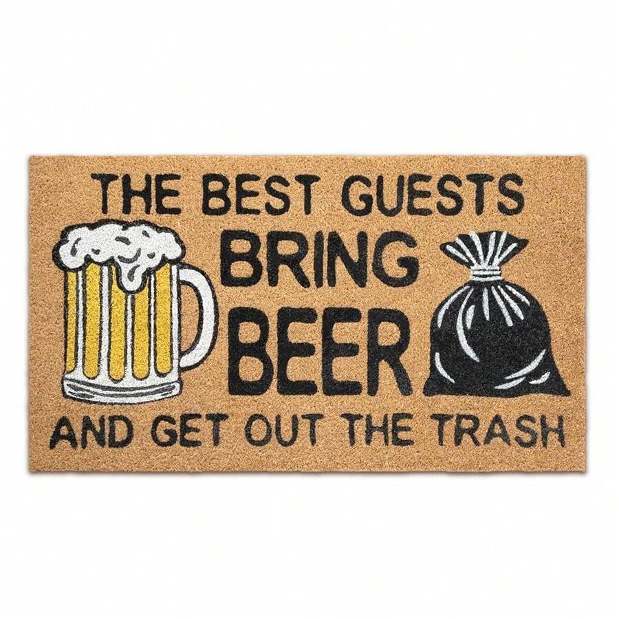 Coir Doormat Outdoor Entrance - The Best Guests Bring Beer - 17\X30\ - Funny Door Mats Outside - Welcome Mat Funny - Indoor/Outdoor Doormat - Beer - 查看 1