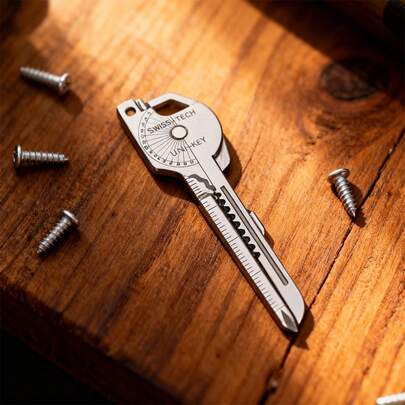 8-In-1 Keychain Multitool, Portable Screwdriver, Folding Mini Knife & Survival Gear Accessories, EDC Carabiner Organizer