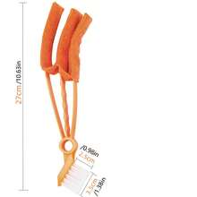 Multi-Functional Venetian Blind Duster Brush, Car Air Vent Cleaning Beauty Tool Brush, Car Washing Dust Removal Window Brush - Multicolor - View 6