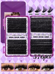 800640/621 621pcs D-Curl Synthetic Eyelash Set, Includes 10D+20D+30D+40D/50D+60D+80D+100D/80D+100D+120D+150D - Handmade, High-Quality D-Curl Synthetic Eyelashes, Natural Curl, Customizable Eyelash Set - Reusable, Lightweight And Easy To Use, Eyelash Extension, Natural Lashes, Large Eyelash Extension, Eyelash Set - D - View 17
