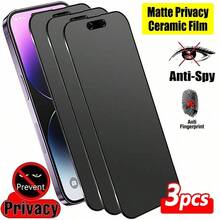 Bộ 3 miếng dán màn hình chống nhìn trộm mờ, tương thích với iPhone 17 Pro Max 6.9", chất liệu mềm, không phải kính, phủ toàn màn hình, chống nhìn trộm, chống chói, màng gốm, chống bám vân tay, tương thích với ốp lưng điện thoại, tương thích với iPhone 17 Pro Max, 17 Air, 16 Pro Max/16 Pro/16 Plus/16/15 Pro Max/14 Pro Max/13 Mini/12/11/XS Max/XR/8+/7 Plus. Bảo vệ màn hình thiết yếu, thích hợp sử dụng hàng ngày, văn phòng, nhà. Bảo vệ màn hình điện thoại, phụ kiện điện thoại, bảo vệ riêng tư, chống nước, chống sốc, chống rơi, chống trầy xước. - 3 CÁI - Xem 7