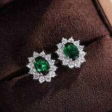 奢华蓝绿色向日葵韩国迪拜女士周年纪念礼物珠宝批发 - 紫色 - 查看 3