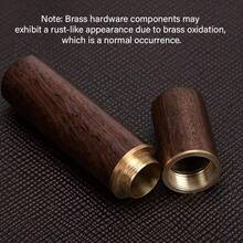 木制缝纫针收纳盒 - 便携式圆柱形盒，带金色标签，适用于刺绣、编织和手工制作 - 小巧的缝纫用品盒，可存放珠子、金属丝、手工制品等