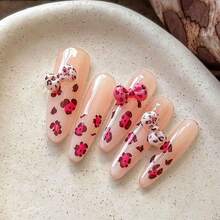 150Pcs Bow Heart Nail Art Charms Bow Nail Rhinestone With Leopard Print Designs Cute Resin Bow Nail Supplies Mini Leopard Heart Nail Gems 3D Multi Color Ribbon Bow Nail Jewelry Nail Diamonds For Women,Gray - xám - Xem 6