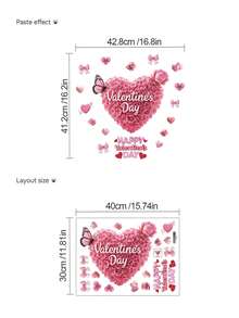 1张壁纸 - [爱心] 男孩儿童房装饰 家居自粘婴儿房装饰 女孩房装饰壁纸 可移除墙贴 个性化礼物 墙面装饰 客厅、女孩卧室、窗户贴纸 – 可爱创意墙面装饰 儿童房装饰 卧室装饰