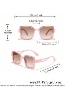 1 Set 3 PCS Boy's And Girl's 3-8Y Cute Funky Square Round Flower And Cat Ear Outline Frame Fashion Glasses For Travel Photography With Glasses Box - Multicolor - View 9