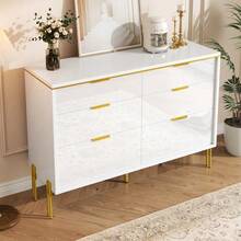 Dressers & Chests Of Drawers - White + Particle Board - View 5