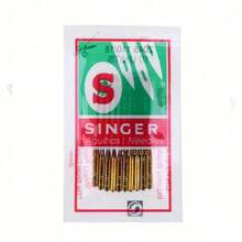 5包（共50支）钛涂层通用缝纫机针，金色 - 銀色 - 查看 7