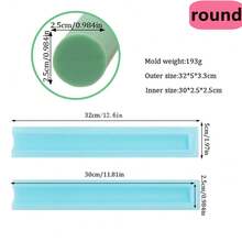 1piece Blue Silicone Soap Mold For DIY Handcraft - Creative Heart/ Moon/ Flower/ Square/ Cloud/ Round Pipe Tube Shapes Mold DIY Perfect Practical Handcraft Soap Tools-Versatile Moulds For Soap Making-Easy To Clean And Reusable - Blue - View 11