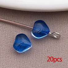 20pcs Heart Transparent Glass Beads Valentine's Day Glass Heart Crystal Spacer Loose Beads For Women DIY Jewelry Making Craftings Bracelets Necklaces Earrings Beading Projects - Multicolor - View 28
