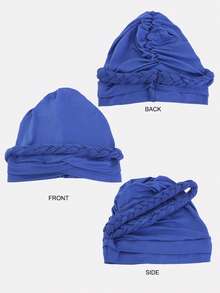 1件装女士新款腰果花印花双层头巾帽，头巾帽，适合日常佩戴 - 多色 - 查看 3