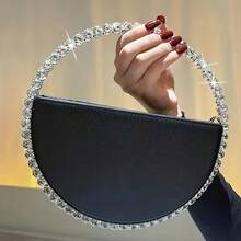 1 PC Evening Clutch Bag New Style Women's Inlaid Rhinestone Handbag Elegant Luxury Handbag Small Tote Bag Women's Bag - 金色 - 查看 1