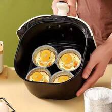 10/30/50个装 105毫升（3.5盎司）一次性铝箔烘焙杯 - 不粘，适用于空气炸锅/烧烤/甜点（易于清洗） - 彩色 - 查看 7