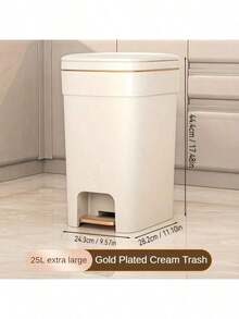 现代脚踏式垃圾桶，带盖，大容量，缓降设计，适用于客厅、厨房、卧室 - 防臭密封垃圾桶，厨房垃圾处理方案 | 时尚垃圾桶 | 缓降盖