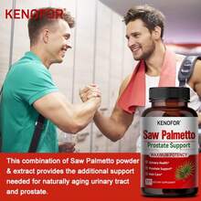 Saw Palmetto Supplement, With Ashwagandha, Quercetin & Black Pepper - Prostate And  Radiance Of Hair Growth Support - 120 Capsules - 1瓶 - 查看 5