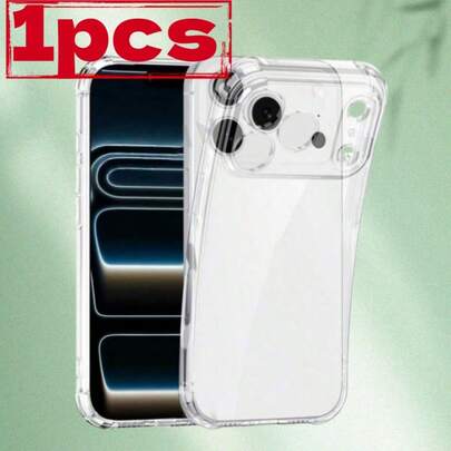 1pc Transparent Soft TPU Phone Case, Suitable For IPhone 17, 17 Pro Max/17 Pro/17 Air/17/16/15/14 Series (Tentative Models), Anti-Drop Phone Case. Transparent Phone Case, Phone Protective Case, Phone Case, Phone Cover, Anti-Drop Phone Case, Minimalist Phone Case, Solid Color Phone Case, TPU Anti-Drop Phone Case.