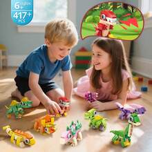 TendenciaJuguetes De Bloques De Dinosaurios - 12 Estilos, 3 En 1 12 DinosaurioCalidad premium - 1 - Ver 5