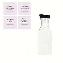 1/2 bình đựng bột giặt vuông (đen trắng), dung tích 1500ml, tiết kiệm không gian, thích hợp để đựng trong phòng tắm và nhà bếp, chất liệu nhựa, có thể đựng nước xả vải, bột giặt dạng lỏng, có nhãn dán tăng hương thơm, nắp chống rò rỉ, sử dụng được quanh năm. - Trong sáng - Xem 14