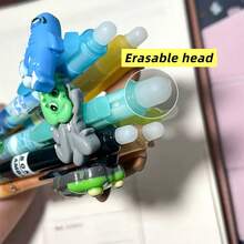 Set de 12 bolígrafos de gel borrables con temática de mitología china, punta fina de 0,5 mm, tinta azul, con borrador incorporado, excelente para tomar notas y escribir, perfecto para oficina, escuela, cumpleaños, Navidad, Halloween, Año Nuevo, ¡regalos de Pascua! - Multicolor - Ver 6