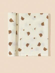 1条棉质印花柔软舒适婴儿襁褓毯，呵护宝宝娇嫩肌肤