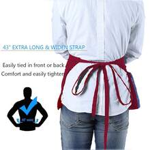BOHARERS Waist Apron With 3 Pockets - Black Waitress Waiter Server Short Aprons - F-1PackRed - View 4