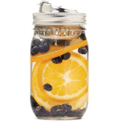 82658 Tapa para enlatar infusión de frutas, boca regular, acero inoxidable,37430408