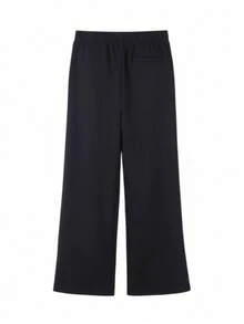 CAMEL CROWN Women's Soft & Breathable Flared Pants, Casual Loose Fit Straight Leg Trousers - Phantom Black - View 6