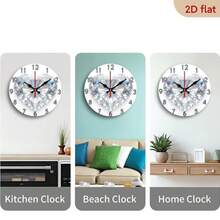 Elegant Heart Wall Clock With Large White Face & Black Hands - Precise Quartz Movement, Large Easy-To-Read Numbers, Bezel - Modern Round Wood Frame Living Room, Bedroom, Kitchen Decor - Luxury Accent Clock & Holiday Gifts - 10*10in - View 5
