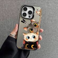 Estuche Suave y Elegante con Patrón de Gato y Ratón Impreso con Láser, Compatible con 17/16/15/14/13/12/11/XS/XR/X//8 Plus/Pro//- Diseño Creativo Personalizado, Estuche Protector de Cuerpo Completo, Adecuado para Hombres y Mujeres, Estuche de Silicona Absorbente de Impactos: Protege tu Teléfono de Cada Caída. - 1 pieza - Ver 9