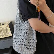 50克独特的金银纱线球，钩针线和闪光手工编织纱线，适合DIY编织和钩针项目 - 非常适合制作毛衣、帽子、包包和玩偶。 - 彩色 - 查看 4