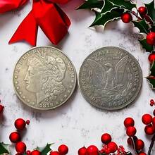 European And American Fashionable Creative Metal Coins Challenge Coins Decision Coins Morgan Coin Replica 1878 Gift Collection Birthday Gift Creative Toy Hobby Collection Party Supplies - Đồng - Xem 2