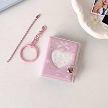 1pc 2-Inch Portable Hanging Cord Photo Album, Cute Cartoon Bow Pattern, Suitable For Kpop Idol Photos, Student Instant Camera Photos, Backpack Keychain Decor - Multicolor - View 14