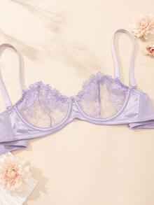 Áo ngực ren xuyên thấu màu tím oải hương WINGSLOVE này có thiết kế gọng, dây đeo chéo có thể điều chỉnh và chất liệu thoáng khí, kết hợp phong cách nữ tính, mỏng manh với sự nâng đỡ chắc chắn. Đa năng và thời trang, dễ dàng mặc hàng ngày, là lựa chọn lý tưởng cho những ai tìm kiếm nội y thanh lịch, có thể điều chỉnh. - Màu tím - Xem 9
