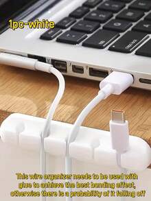 1pc Cable Management Box, Cable Organizer, USB Cable Holder, Cable Clip, Suitable For Office Supplies, Data Cable Organizer, Mouse Cord Holder, For Desk, Car, Home And Office, Random Color - Multicolor - View 13