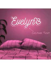 Insegna al neon USB personalizzata, regalo di San Valentino con testo personalizzato a forma di cuore, decorazione per matrimoni, insegna al neon con nome a LED come regalo per la festa della mamma, insegna al neon personalizzata come regalo, decorazione da camera da letto, decorazione per la casa con luce a LED, regali di compleanno, decorazione luminosa con lettere, Natale, Ringraziamento, Capodanno, decorazioni per feste, San Valentino, insegne al neon personalizzate, bomboniere colorate, minimal alla moda, kawaii, stile Y2K, personalizzato - Multicolore - Visualizzare 10