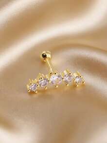 1件装钻石CZ软耳骨耳环耳钉穿刺饰品