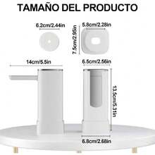 Dispensador de Agua Eléctrico, Dispensador de Agua Automatico, 3 Niveles de Salida de Agua, Pantalla TáCtil Inteligente, Doble Uso como Mesa y Cubo, Blanco,37424570 - Rojo violeta - Ver 6