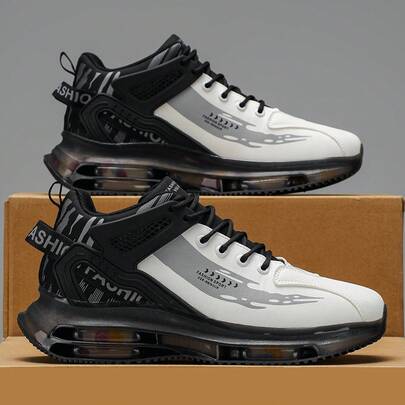 Men's Air Cushion Running Shoes, Sports Casual Chunky Sneakers, Height Increasing Sneakers