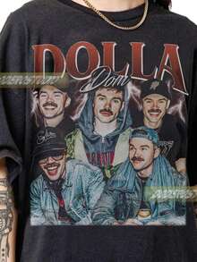 Limited Dom Dolla Vintage Shirt, Retro Dom Dolla Music Gifts For Woman And Man, Retro Dom Dolla Gift - 黑色 - 查看 1