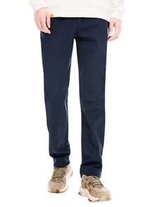 CAMEL CROWN Men's Soft Shell Fleece Lined Casual Sweatpants, Warm, Windproof, Waterproof, Anti-Static, Suitable For Autumn/Winter - Dark Blue - View 6