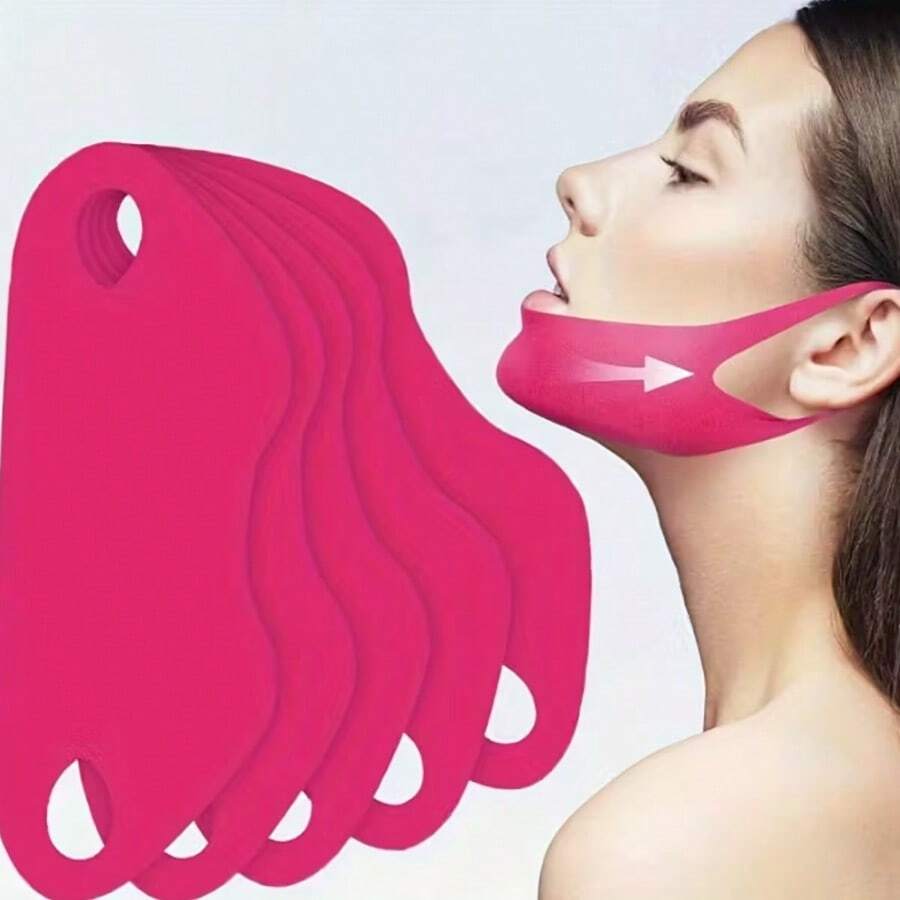 Correa para levantar el rostro | Correa reductora de doble mentón, hecha de fibra adhesiva - Multicolor - Ver 1