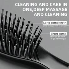 Peigne en acier antistatique pour l'entraînement de perruque, peigne de nettoyage spécialement conçu pour les perruques en cheveux humains et synthétiques - Noir - Voir 7
