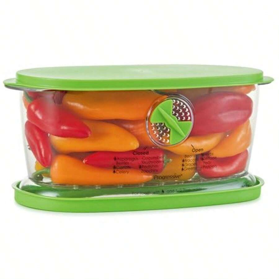Progressive Recipiente para fruta fresca vegetales bayas y lechuga Guarda frutas y vegetales Verde 1.9 Quart 1 - Verde - Ver 1