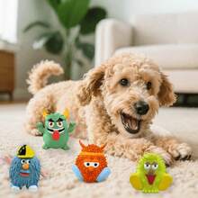 DEEOW لعبة كلب على شكل وحش صغير فريد من نوعه - متينة ومقاومة للمضغ، تصدر أصوات صافرة مثيرة للتدريب أو اللعب التفاعلي، تساعد على تنشيط الكلاب. هذه الألعاب المسلية هي الخيار المثالي لإنفاق طاقة الكلب وضرورية لكل عائلة محبة للحيوانات الأليفة. أهد هديتك المفكرة لصديقك الفرو، سوف يحبها! - متعدد الألوان - مشاهدة 5