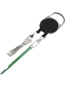 Carabiner Badge Holder Double Head Retractable Name Card Badge Keychain Reel ID Name Card Key Ring - Multicolor - View 9