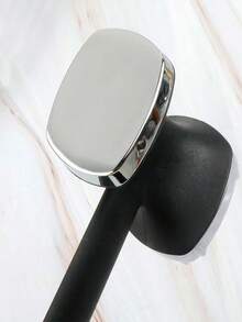 1pc Aluminum Meat Tenderizer, Specialized Meat Pounder For Grilling, Household Meat Tenderizing Hammer, Steak Pounder - Black - View 5